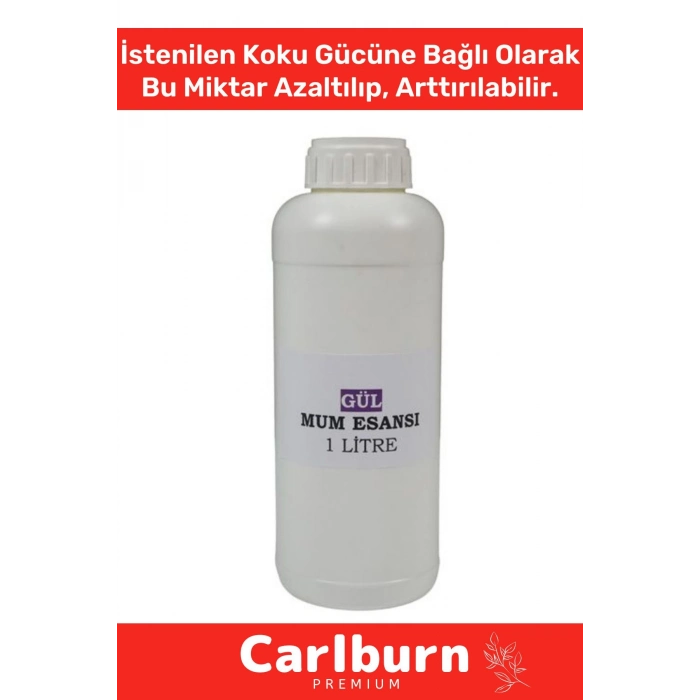 Özel Üretim Kalıcı Yoğun Kaliteli Yağ Bazlı Tüm Ürünlerle Kullanıma Uygun Gül Mum Esansı 2 LT