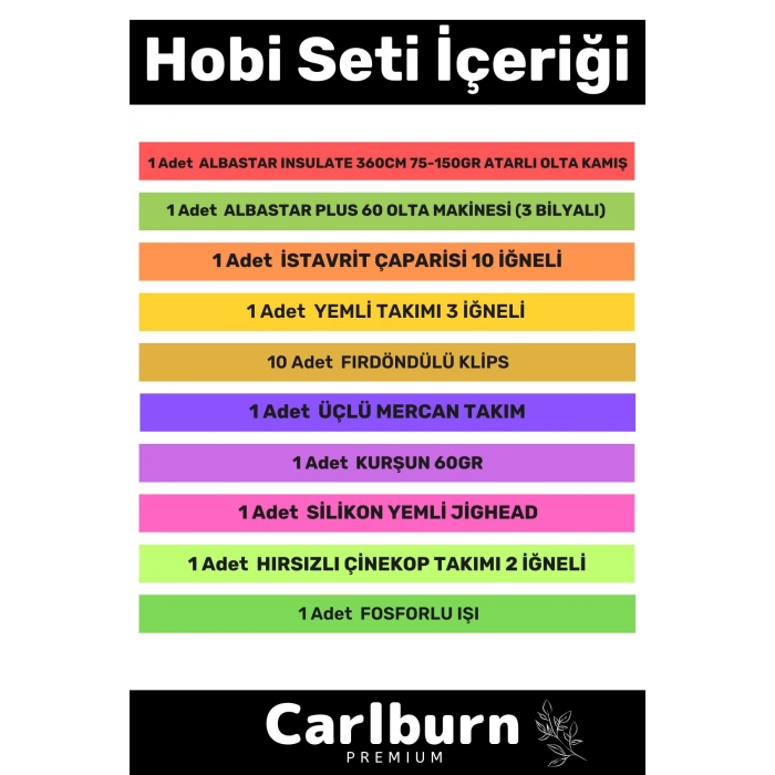 Özel Üretim Şık Taşıma Çantalı Hazır Kurulu Tam Takım Hobi Kıyı Olta Seti - 360cm Kamış Hediyeli