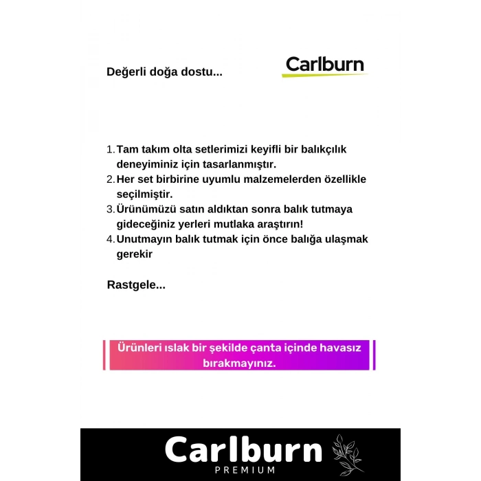 Özel Üretim Şık Taşıma Çantalı Hazır Kurulu Tam Takım Usta Kıyı Olta Seti - 3m Kamış