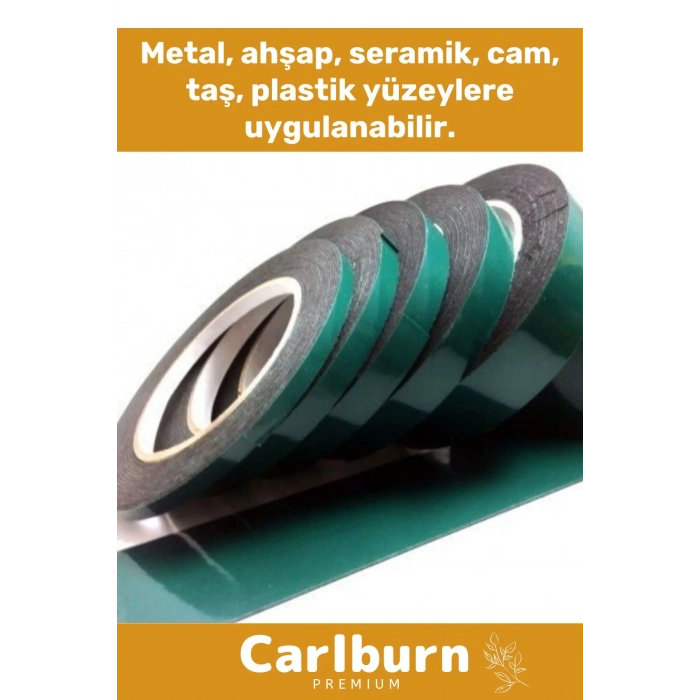 Süper Güçlü İz Bırakmayan Elastik Yapılı Çift Taraflı 36mm - 10 Metre Akrilik Köpük Bant - 2 Adet