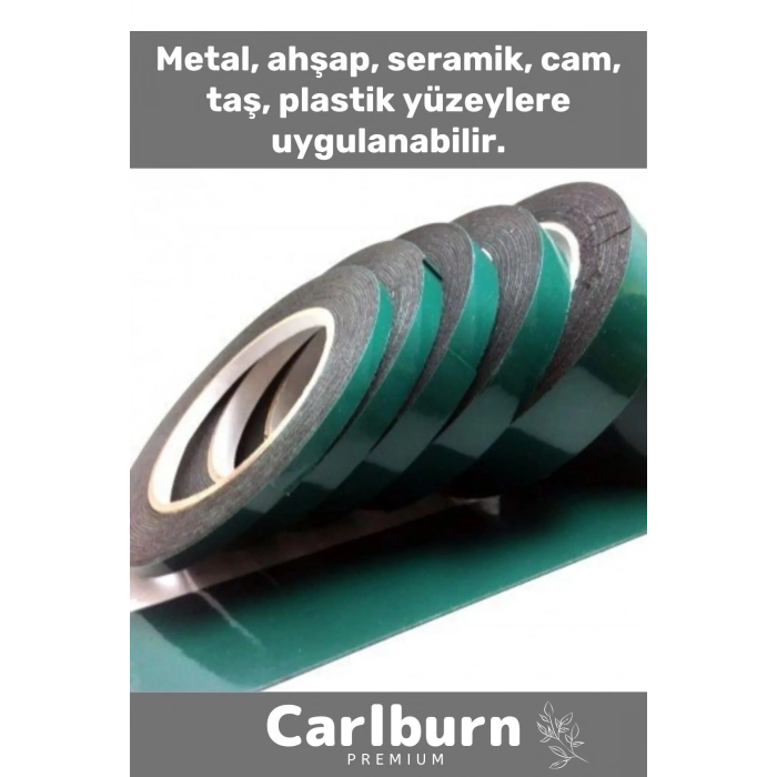 Süper Güçlü İz Bırakmayan Elastik Yapılı Çift Taraflı 48mm - 10 Metre Akrilik Köpük Bant - 10 Adet