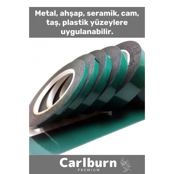 Süper Güçlü İz Bırakmayan Elastik Yapılı Çift Taraflı 48mm - 10 Metre Akrilik Köpük Bant - 2 Adet