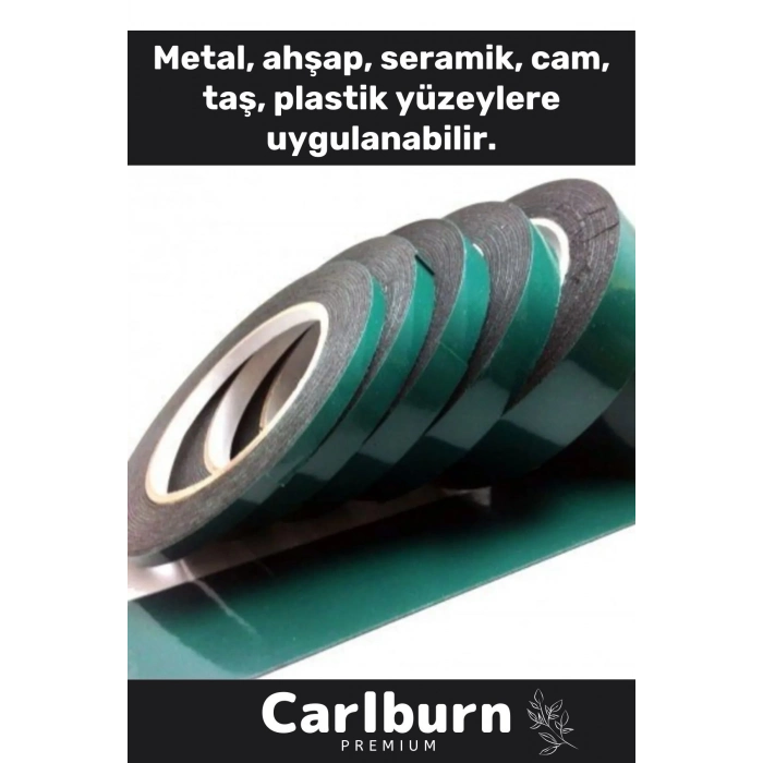 Süper Güçlü İz Bırakmayan Elastik Yapılı Çift Taraflı 10mm - 10 Metre Akrilik Köpük Bant - 1 Adet