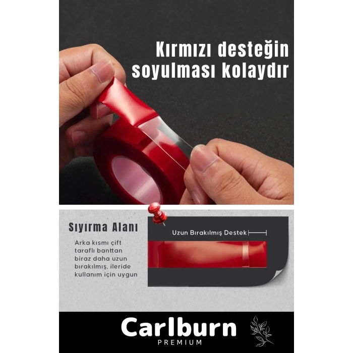 Premium Ekstra Güçlü Çok Amaçlı Çift Taraflı Tamir Dış Mekan Montaj 5mt Silikon Şeffaf Bant 1 Adet