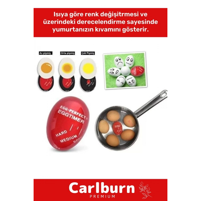 Özel Üretim Zaman Ayarlı Haşlama Dereceli Renk Değiştiren Yumurta Pişirme Zamanlayıcı 2 Adet