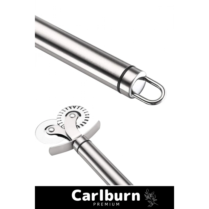 Premium Paslanmaz Çelik Dayanıklı Duvara Asılabilir Süper Keskin Çift Başlıklı Pizza Hamur Bıçağı