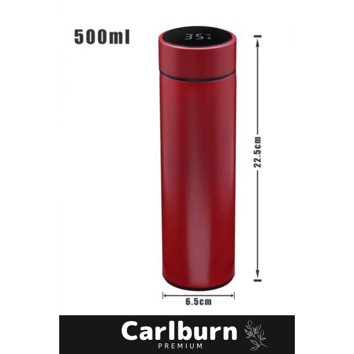 Premium Alite Gıda Sınıfı 201 Paslanmaz Çelik Kaymaz Sıcaklık Göstergeli Dijital Led Termos 500 Ml