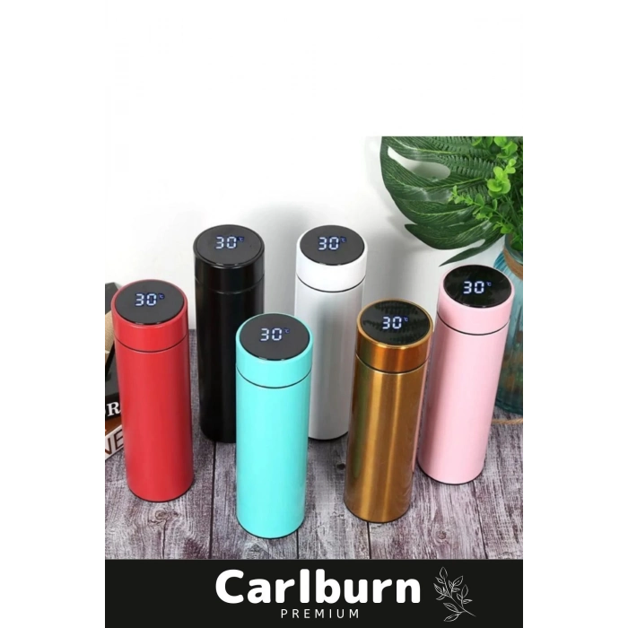 Premium Alite Gıda Sınıfı 201 Paslanmaz Çelik Kaymaz Sıcaklık Göstergeli Dijital Led Termos 500 Ml