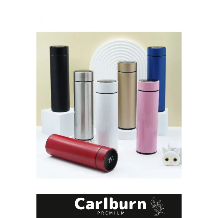 Premium Alite Gıda Sınıfı 201 Paslanmaz Çelik Kaymaz Sıcaklık Göstergeli Dijital Led Termos 500 Ml