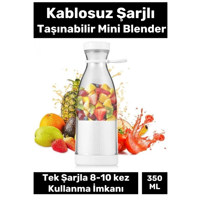 Özel Seri Su Geçirmez Tasarım Kablosuz Şarjlı Dayanıklı Kamp Spor Piknik Taşınabilir Mini Blender