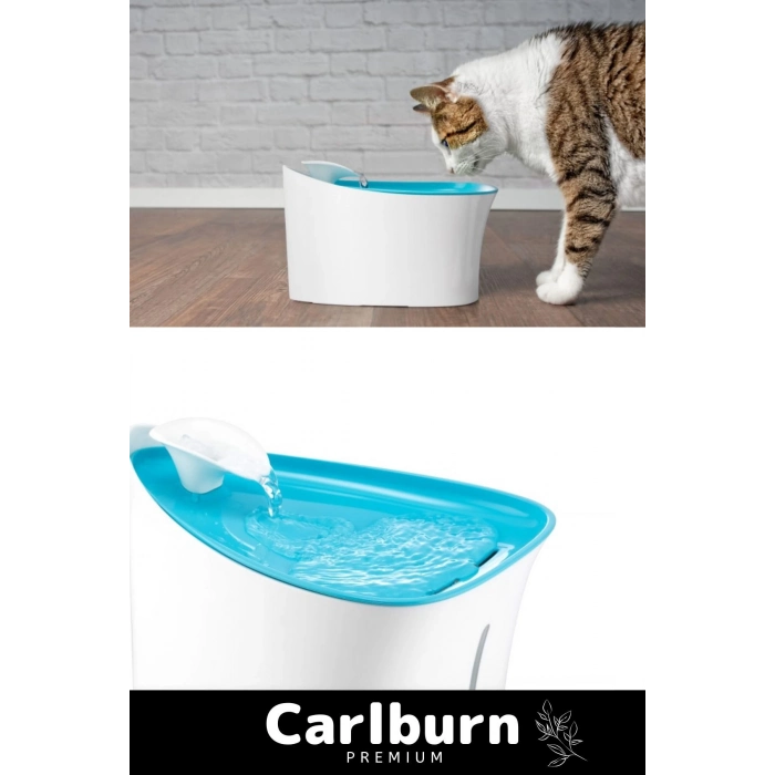 Özel Üretim Aktif Karbon Filtreli Sessiz 5W1A Adaptörlü Uyarılı Otomatik Uyarılı Kedi Köpek Su Kabı