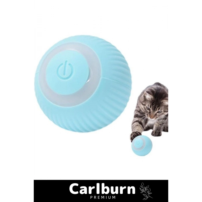 Deluxe Uzun Süre Dayanıklı Silikon 3 Modlu Otomatik Kumandalı İnteraktif Kedi Köpek Şarjlı Oyun Topu