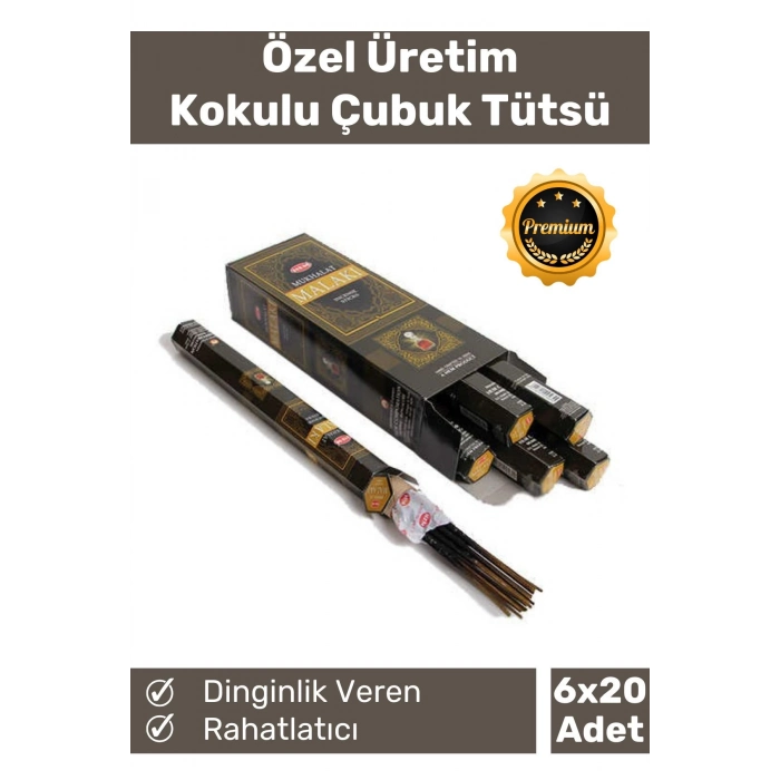 Özel Üretim Dinginlik Veren Meditasyon Çakra Enerji Rahatlatıcı Kokulu Çubuk Tütsü 6 x 20 Adet