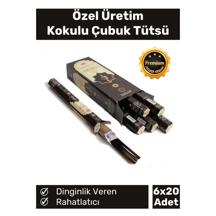 Özel Üretim Dinginlik Veren Meditasyon Çakra Enerji Rahatlatıcı Kokulu Çubuk Tütsü 6 x 20 Adet