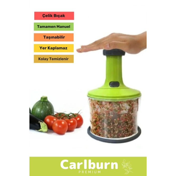 Özel Üretim Paslanmaz Bıçaklı Taşınabilir Basmalı El Rondosu Blender Sebze Meyve Soğan Doğrayıcı