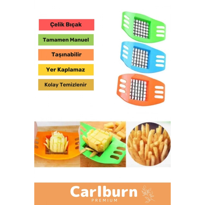 Premium Seri Dayanıklı Kolay Temizlenir Uzun Ömürlü Pratik Patates Soğan Doğrama Düzenli Kesme Aleti