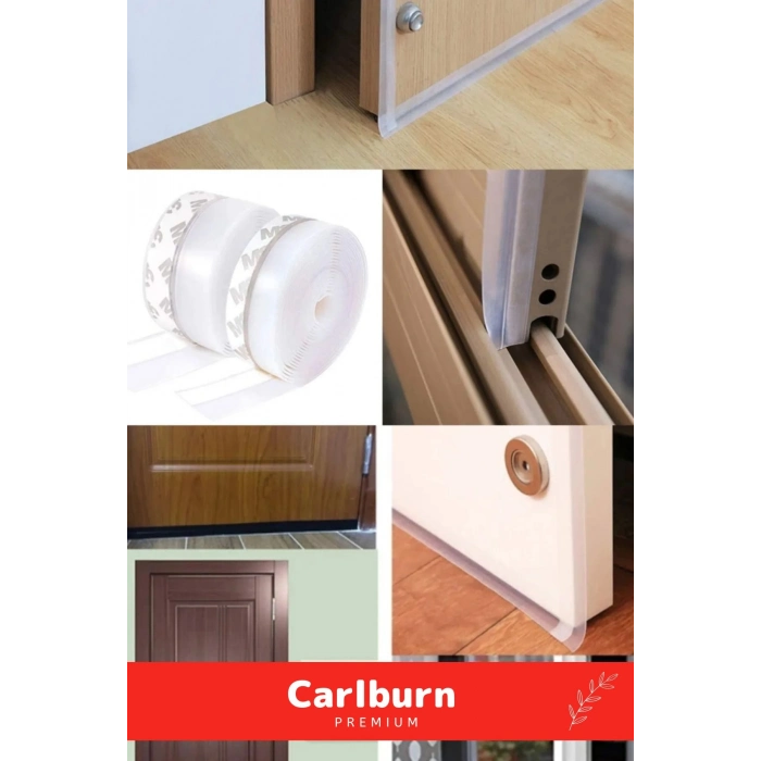 Rüzgar Kesici Ses Böcek Toz Önleyici Yalıtım Kapı Pencere Isı Izolasyon Şeffaf Şerit Bant 5mt 2 Adet