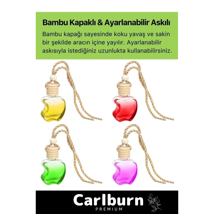 Özel 4lü Fırsat Paketi Hava Ferahlatıcı Araba Kokusu Araç Içi Dikiz Aynası Askılı Oto Parfümü Seti