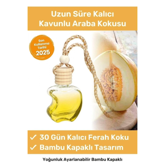 Özel Üretim Hava Ferahlatıcı 30 Gün Kalıcı Araba Araç Içi Dikiz Aynası Askılı 8ml Kavun Oto Kokusu