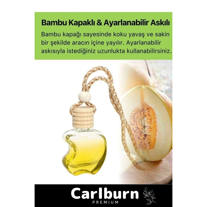 Özel Üretim Hava Ferahlatıcı 30 Gün Kalıcı Araba Araç Içi Dikiz Aynası Askılı 8ml Kavun Oto Kokusu