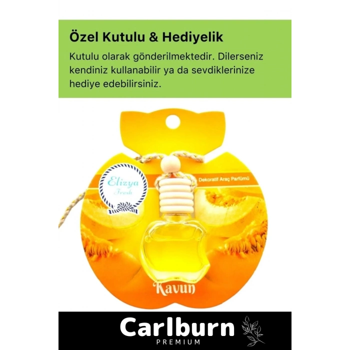Özel Üretim Hava Ferahlatıcı 30 Gün Kalıcı Araba Araç Içi Dikiz Aynası Askılı 8ml Kavun Oto Kokusu