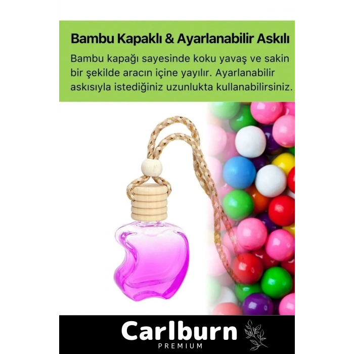 Özel Üretim Hava Ferahlatıcı 30 Gün Kalıcı Araba Araç Içi Dikiz Aynası Askılı 8ml Sakız Oto Kokusu