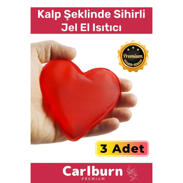 Premium Özel Üretim Kalp Şeklinde El Isıtıcısı Sihirli Jel Isıtıcı Torba Kalpli Cep Sobası 3lü Set