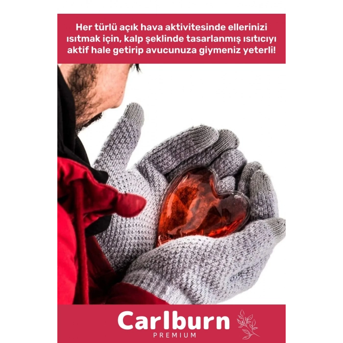 Premium Özel Üretim Kalp Şeklinde El Isıtıcısı Sihirli Jel Isıtıcı Torba Kalpli Cep Sobası 5li Set