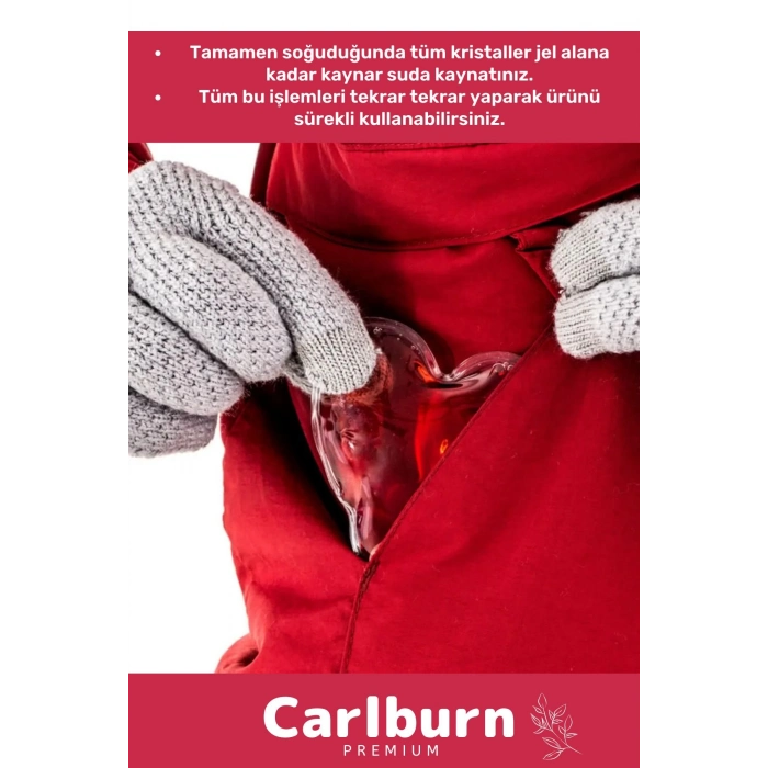 Premium Özel Üretim Kalp Şeklinde El Isıtıcısı Sihirli Jel Isıtıcı Torba Kalpli Cep Sobası 5li Set