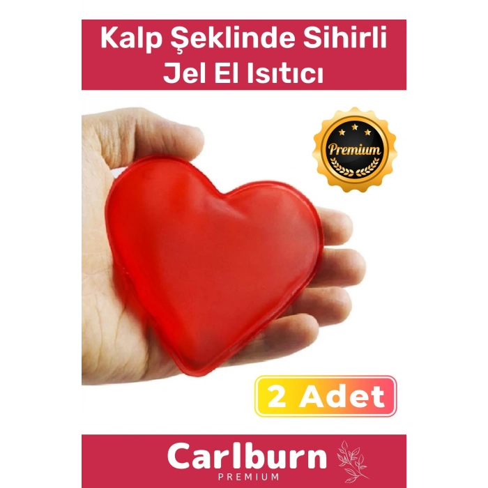 Premium Özel Üretim Kalp Şeklinde El Isıtıcısı Sihirli Jel Isıtıcı Torba Kalpli Cep Sobası 2li Set