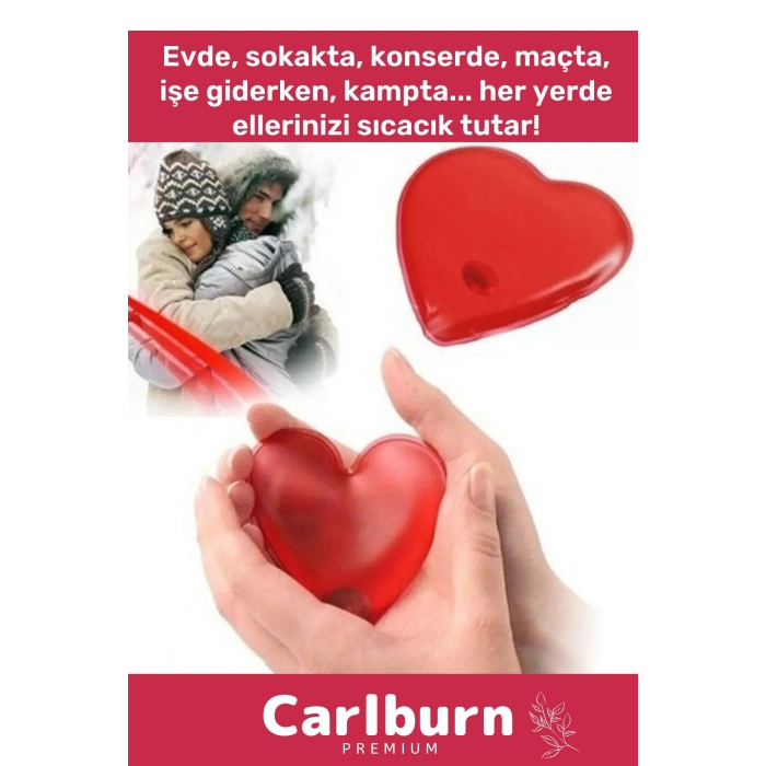 Premium Özel Üretim Kalp Şeklinde El Isıtıcısı Sihirli Jel Isıtıcı Torba Kalpli Cep Sobası 2li Set