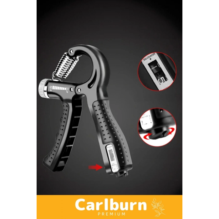 Özel Üretim Sayaçlı El Yayı Bilek Kası Güçlendirici Ayarlanabilir El Yayı 5-60 Kg Bilek Güçlendirici