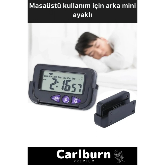 Özel Üretim Yapışkanlı Masaüstü Stantlı Ders Çalışmak Için Alarlı Kronometreli Mini Dijital Saat