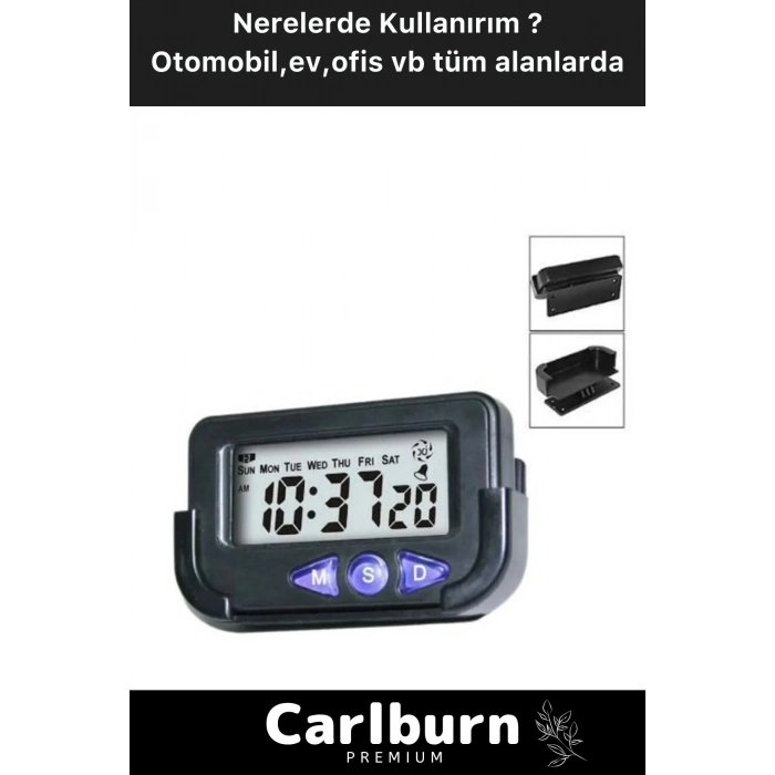 Özel Üretim Yapışkanlı Masaüstü Stantlı Ders Çalışmak Için Alarlı Kronometreli Mini Dijital Saat