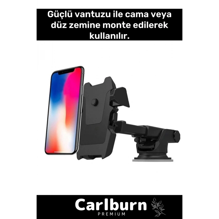 Özel Üretim Uzayabilen Ayarlanabilir Vantuzlu Cep Araç Telefon Tutucu Oto Araba Içi Telefon Tutacağı