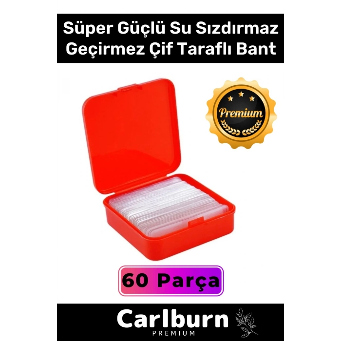 Özel Üretim Süper Güçlü Yapışkan Kolay Çıkarılabilir Çok Amaçlı 60 Parça Çift Taraflı Şeffaf Bant