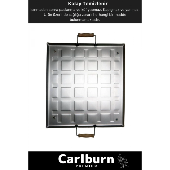 Premium Seri Ahşap Kulplu Yufka Gözleme Ekmek Katmer Hamur Portatif Izgara Ocak Üstü Pişirme Sacı