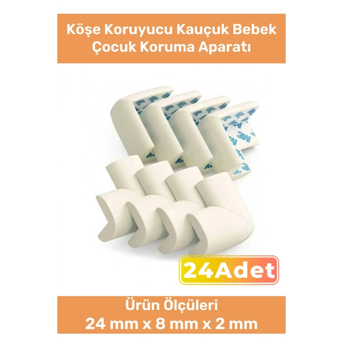 Özel Üretim Masa Sehpa Tezgah Koltuk Köşe Koruyucu Kauçuk Bebek Çocuk 24lü Koruma Aparatı