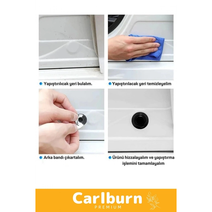 Premium Seri Yüksek Kaliteli Dayanıklı Çarpma Aşınma Engelleyici Araba Kapısı Darbe Emici Pad Seti