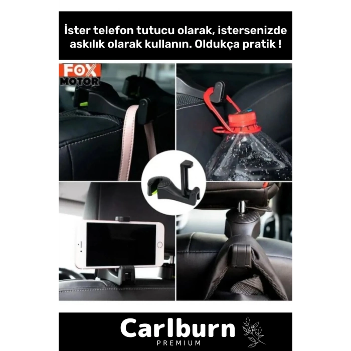 Özel Üretim Tüm Araçlarla Uyumlu Sağlam Otomobil Araba Oto Koltuk Arkası Telefon Tutucu Askılık