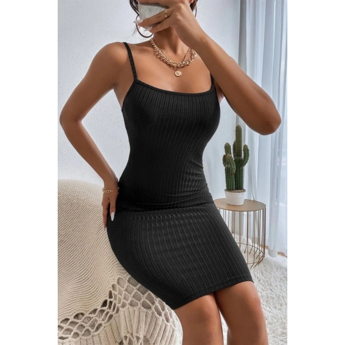 Özel Seri İp Askılı Tek Parça Rahat Midi Boy Elbise