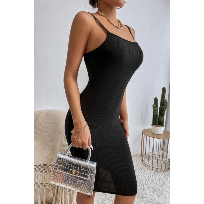 Özel Seri İp Askılı Tek Parça Rahat Midi Boy Elbise