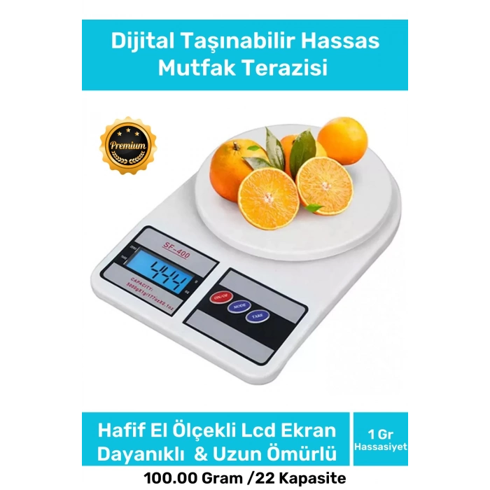 Deluxe Yüksek Hassasiyet Pilli Dara Fonksiyonlu Otomatik Kapanma Özellikli Hassas Mutfak Terazisi