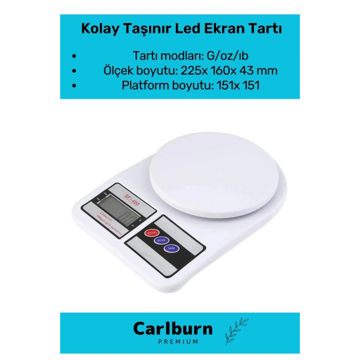 Deluxe Yüksek Hassasiyet Pilli Dara Fonksiyonlu Otomatik Kapanma Özellikli Hassas Mutfak Terazisi