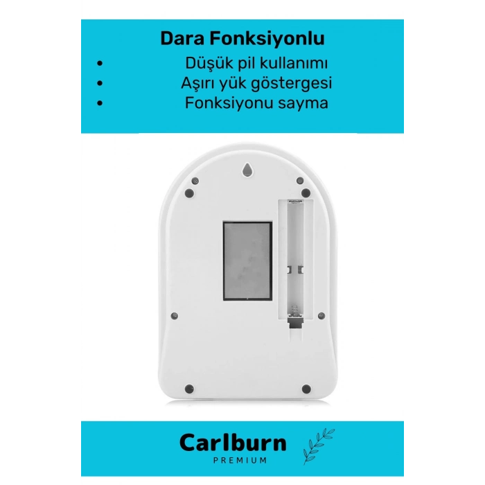 Deluxe Yüksek Hassasiyet Pilli Dara Fonksiyonlu Otomatik Kapanma Özellikli Hassas Mutfak Terazisi