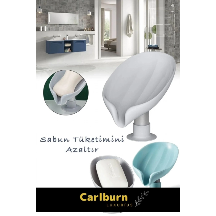 Özel Tasarım Tezgah Üstü Mutfak Banyo Bulaşık Lavabo Vantuzlu Su Tutmaz Giderli Katı Sabunluk