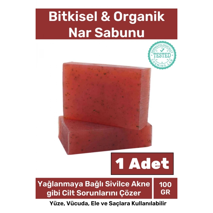 Özel %100 Doğal Organik Güzel Kokulu El Yüz Saç Vücut Cilt Orijinal Nar Sabunu