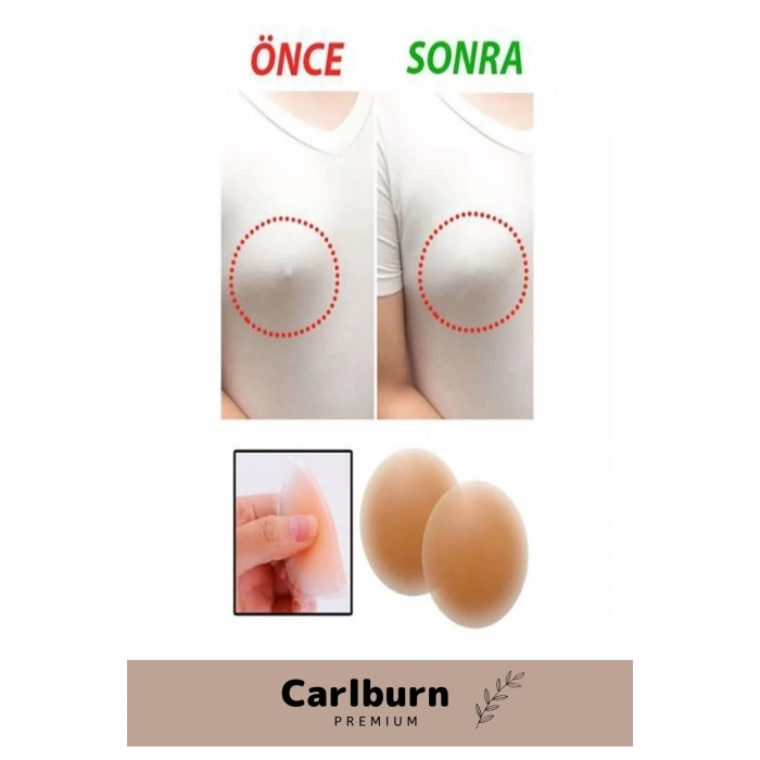 Premium Kadın Ten Meme İç Giyim Silikonlu Göğüs Ucu Kapatan Gizleyen 7 cm Aparat Bant