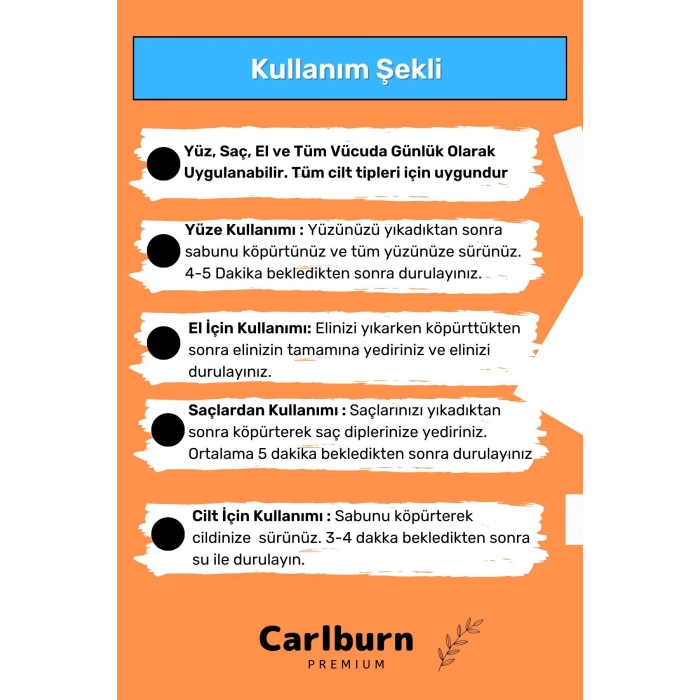 Özel %100 Doğal Bitkisel Organik Güzel Kokulu Saç Için Bıttım Sabunu 100 Gr x 5 Adet