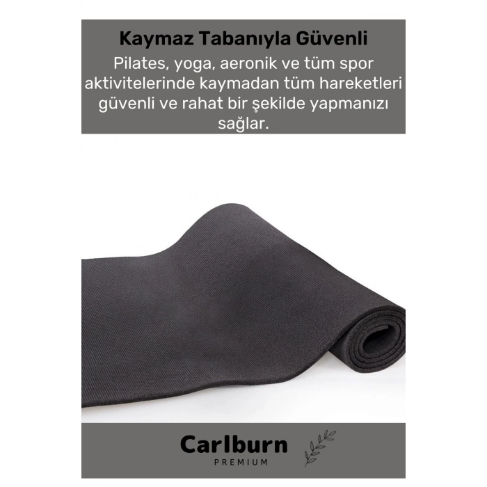 Özel Konfor Modeli Çift Taraflı Kaymaz Silinebilir Antibakteriyel Yoga Meditasyon Minderi 10mm Mat